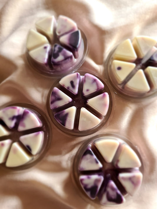 Amethyst & Floral Bouquet | Wax Melt Round Deli Clamshell